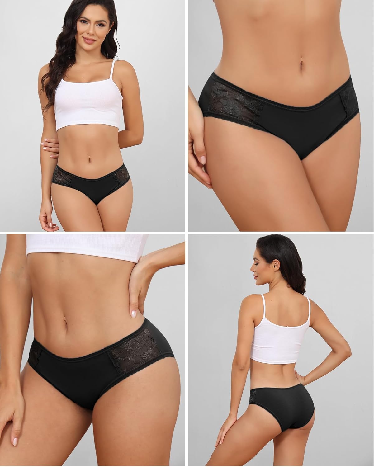 LEVAO Womens Cotton Bikini Panties Soft Stretch Ladies Panty Low Waist Multipack Stretch Cheeky Underwear S-2XL - Image 2