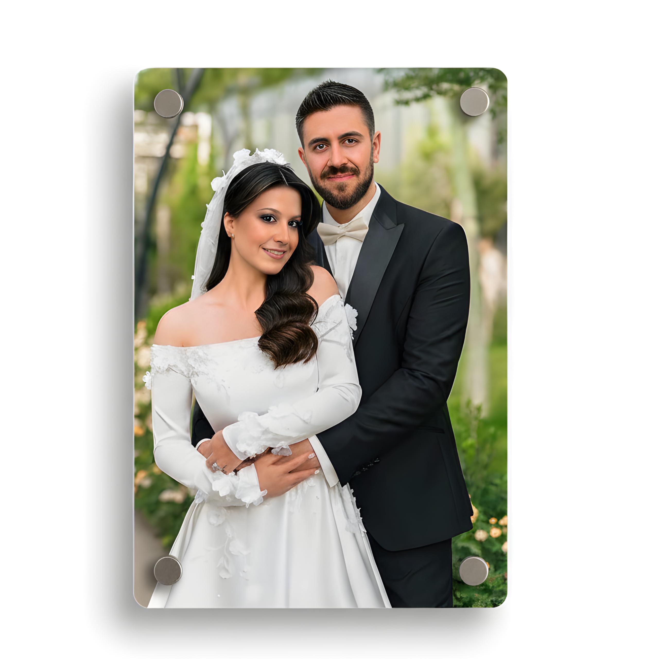 Bhagwate Premium Magnetic Acrylic Photo Frames, Customise Polaroid Fridge Magnetic Photo Frame I Rakhi, Birthday & Anniversry I Photos, Instant Camera Prints (3 X 5 INCH) (4, Transparent)