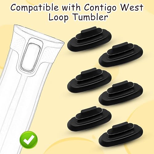 Miniatura 2 de 6 piezas de tapones de goma compatibles con la taza de viaje Contigo West Loop Autoseal, sello de tapón de repuesto para la taza de café Contigo