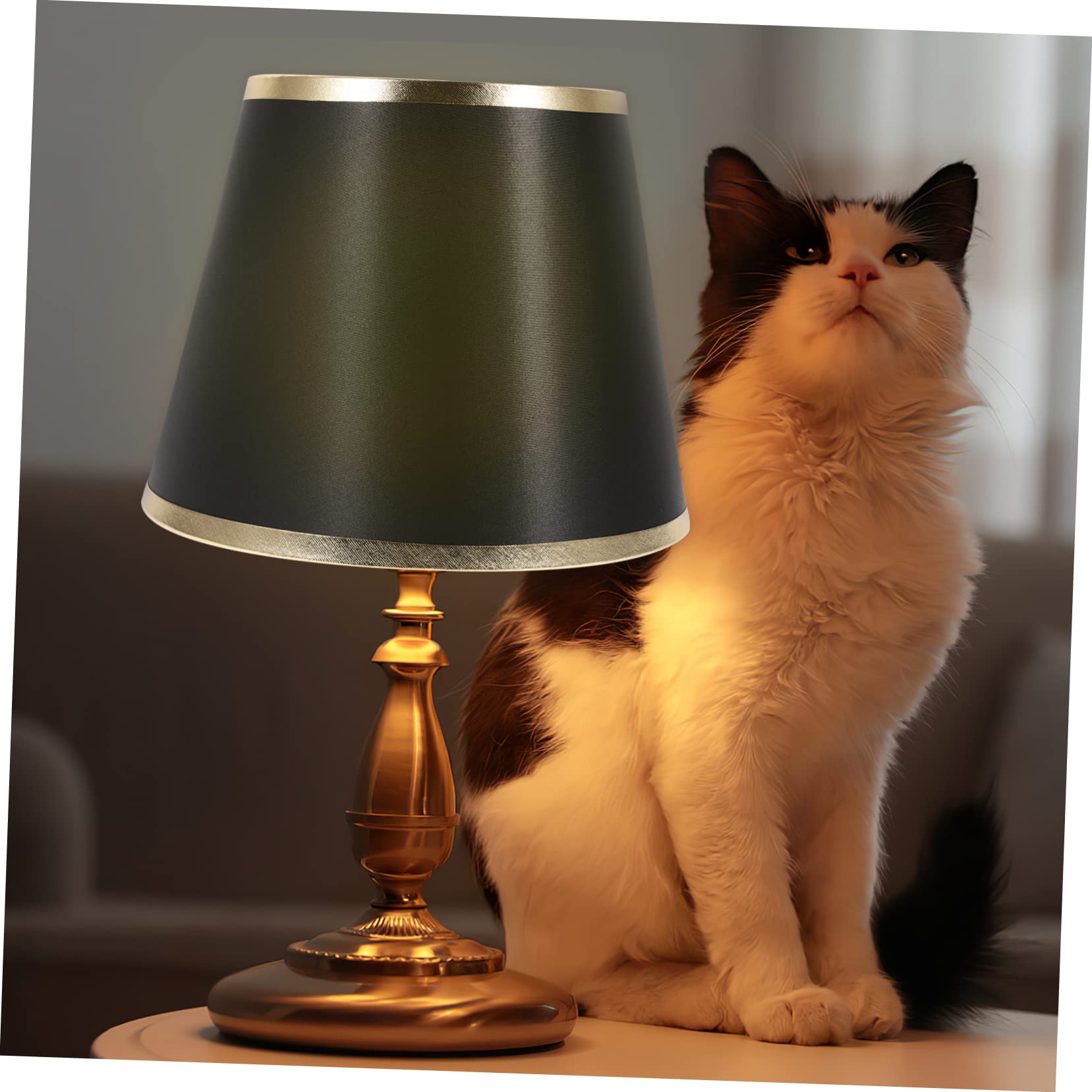 DOITOOL Paralume Nero per Lampada da Tavolo Attacco E27, Facile da Installare, Design Semplice e Moderno per Studio e Soggiorno