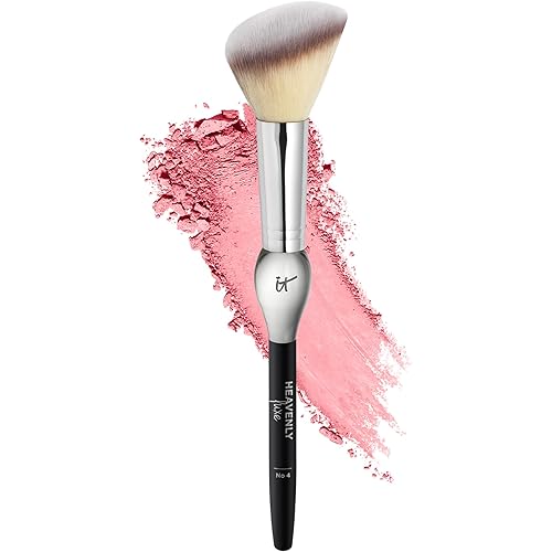 IT Cosmetics Heavenly Luxe French Boutique Blush Brush #4 - Angled Blush Brush for Cheeks - Liquid & Powder Blush Brush - Makeup Brush With Award-Winning Heavenly Luxe Hair