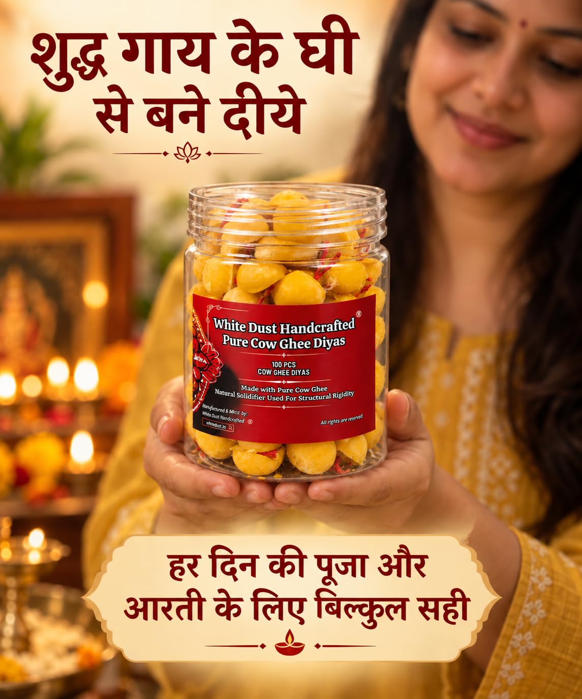 Pure Ghee Diyas - Authentic Pooja Lights -4 Pure Ghee Diyas - Authentic Pooja Lights -4