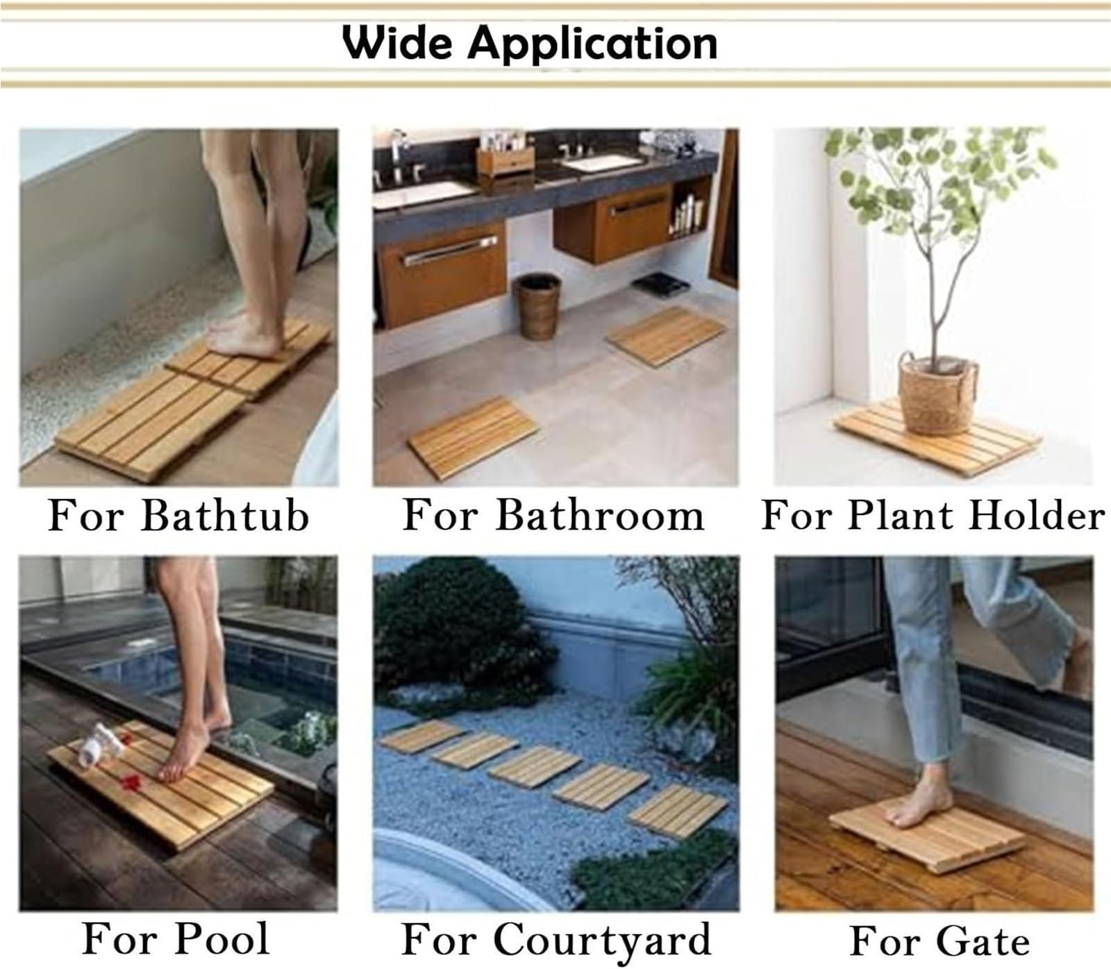 Alfombrilla de baño plegable de madera, protector de ducha para sauna, decoración de baño, antideslizante, ecológico, accesorio para el hogar, resistente al agua, cubierta de suelo