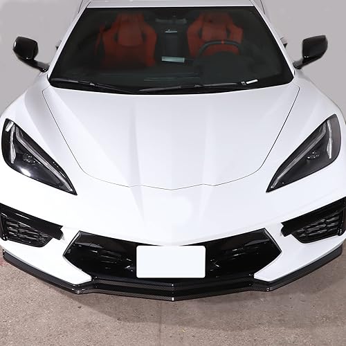 Miniatura 10 de Alerón de parachoques delantero, difusor de alerón de barbilla, protector de ala protectora, kit de carrocería compatible con Chevrolet Corvette C8
