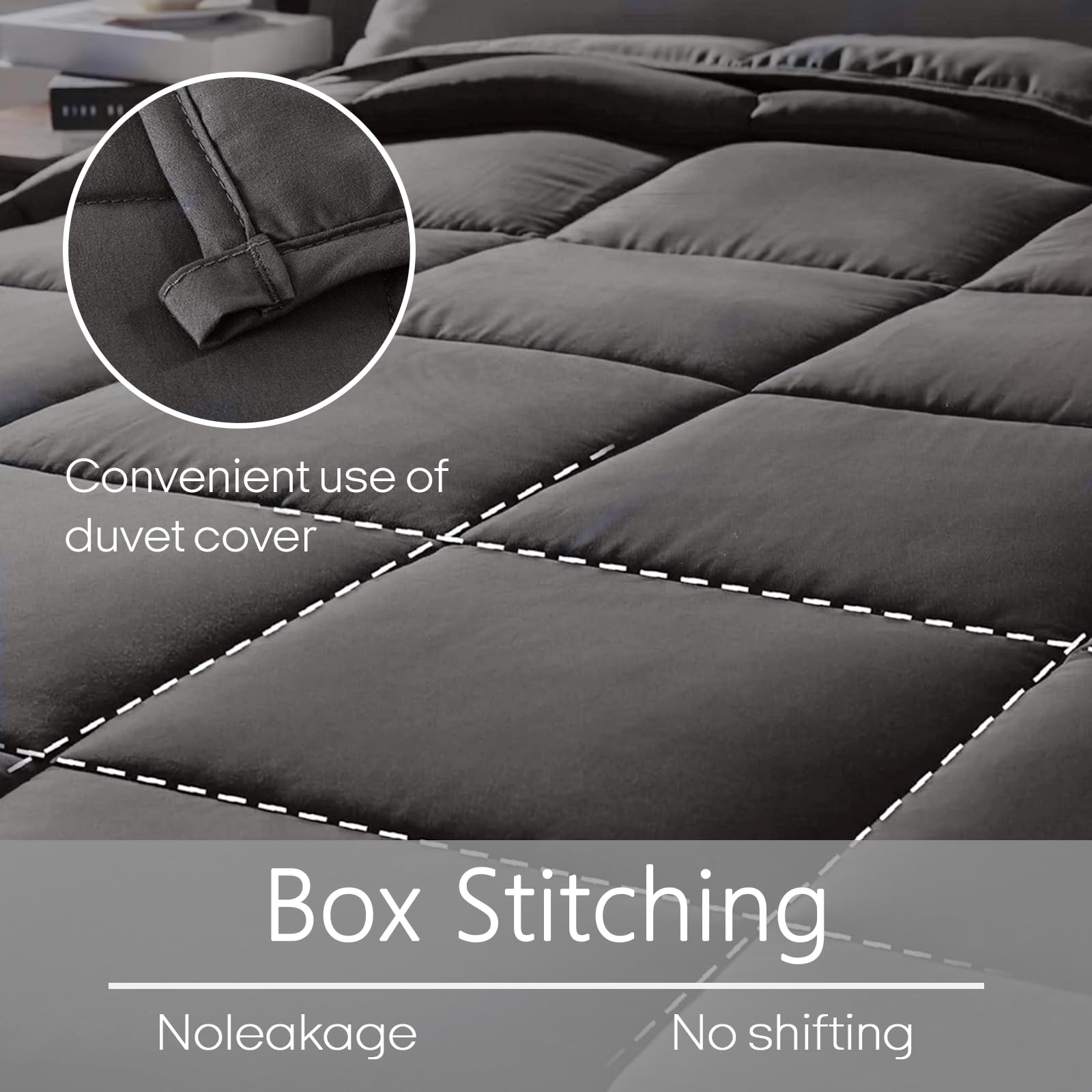 ZonLi Couverture lestée rafraîchissante pour dormeurs Chauds, 100% Viscose de Bambou, Naturelle, Respirante pour Adultes - Grand lit, 121,9 x 182,9 cm, 6,8 kg, Gris