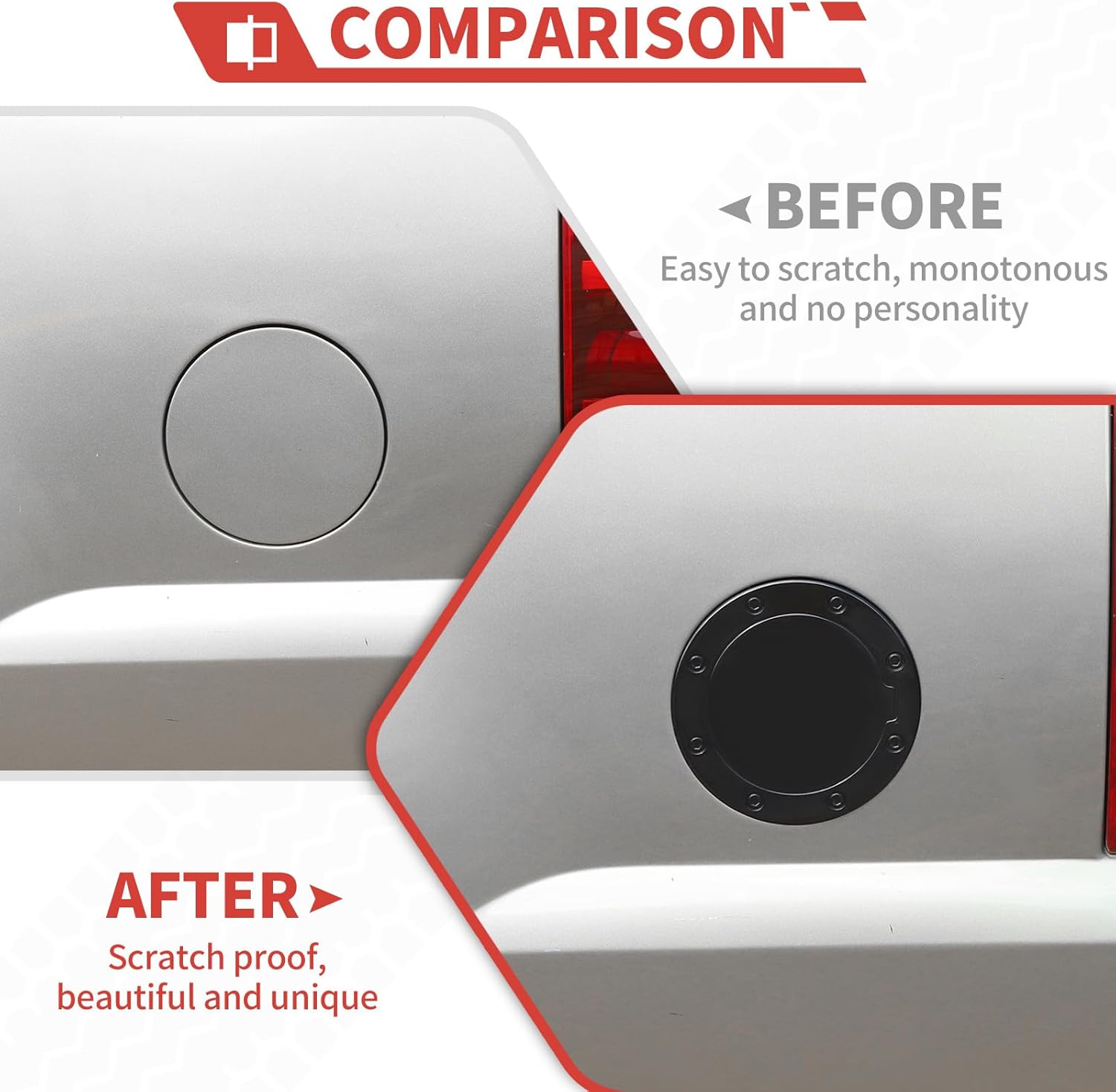 Fuel Filler Gas Door Cover Gas Tank Cover Gas Door Replacement Trim Fit for Chevy Silverado/Suburban/Tahoe/Avalanche/GMC Sierra/Yukon 1999-2006