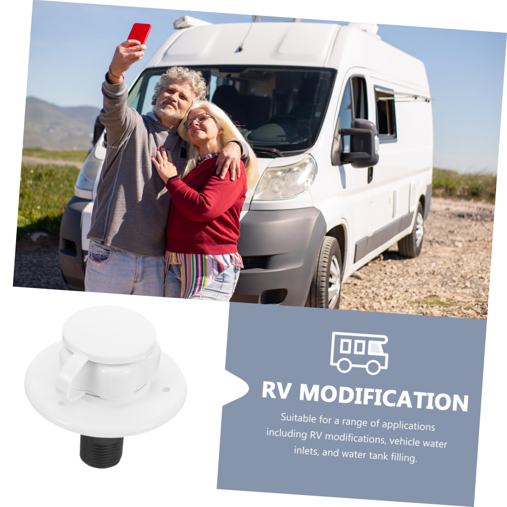 Gatuida 5pezzi Valvola Di Ingresso Per Camper Connessione Sicura e Facile Installazione Per Riempimento Serbatoi Accessorio Per Veicoli e Modifiche Rv