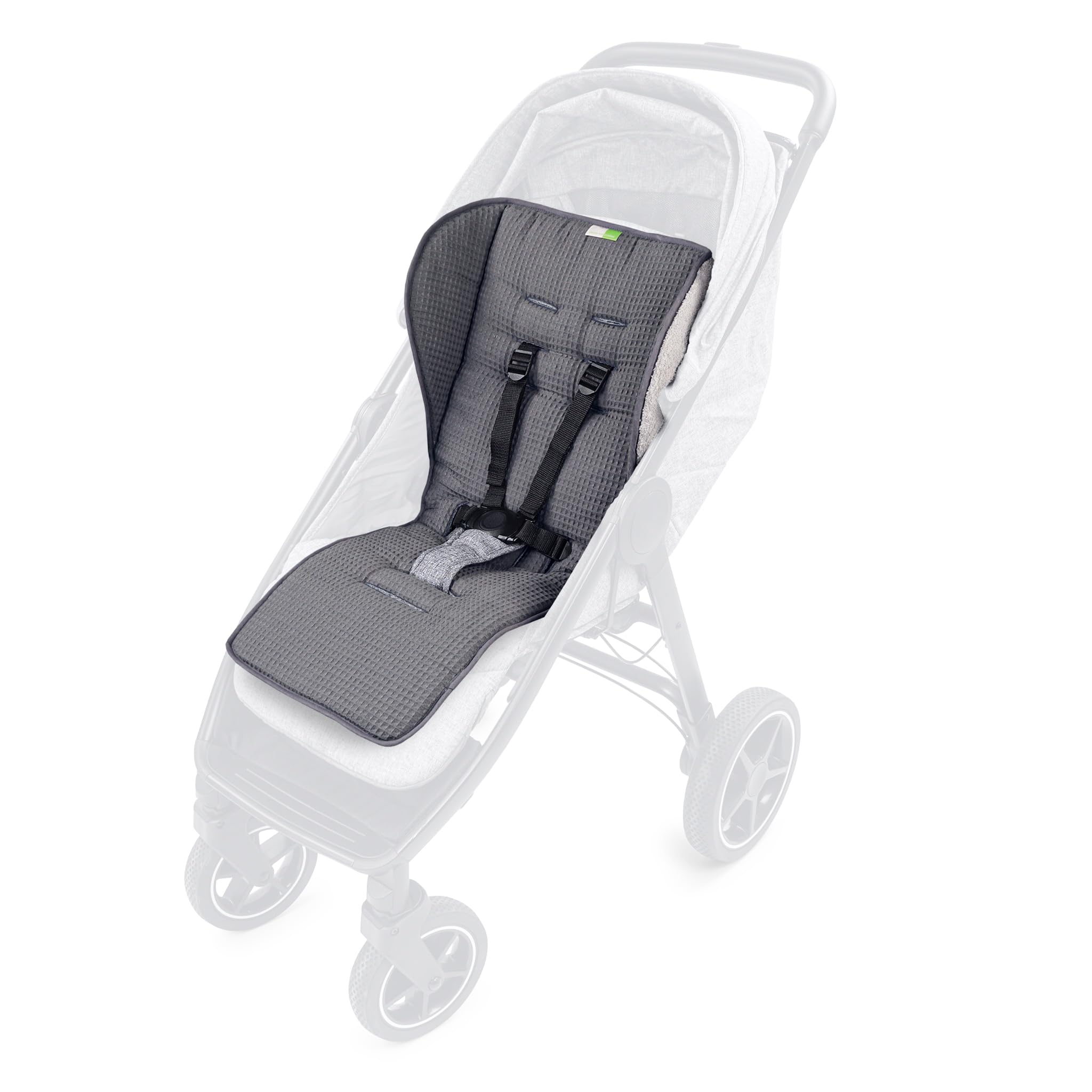 Sitzauflage Franz 2in1 | Atmungsaktiver Sitzverkleinerer | Universal Sitzeinlage für Kinderwagen, Buggy | Schonbezug 100% Baumwolle waschbar | beidseitig verwendbar
