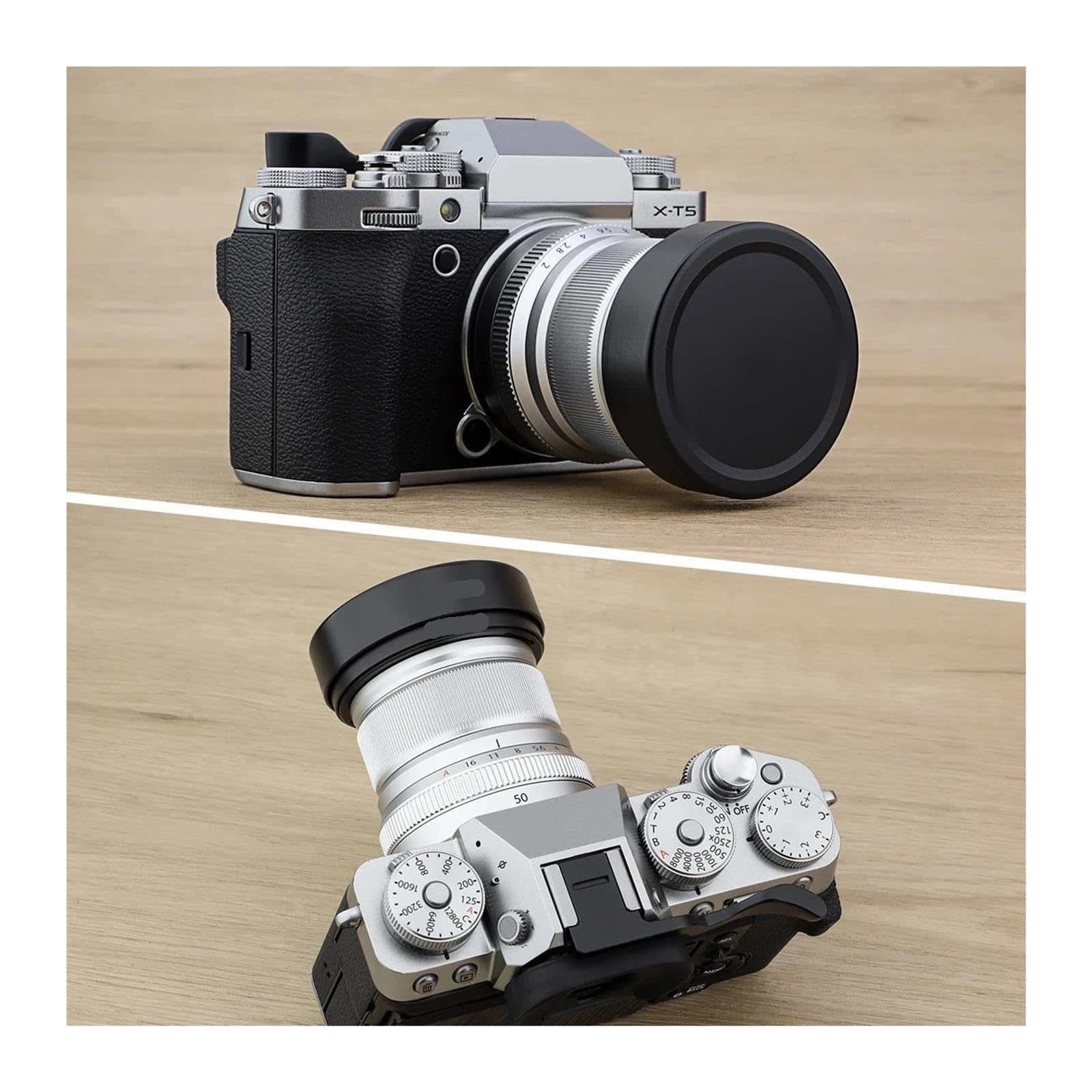 Pare-Soleil carré à baïonnette en métal LH-X50N, Compatible avec l'objectif Fujifilm XF 50mm F2 R WR avec Kit de Capuchon métallique sur X-Pro3 X-T4