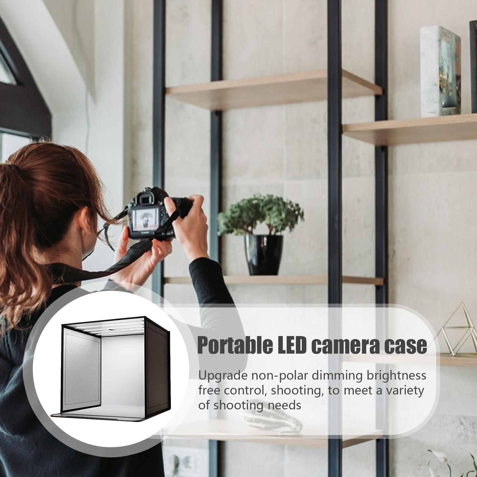 Boîte Photo Pro Studio | Tente Lumineuse LED Pliable | Tente De Prise De Vue À Intensité Variable 40x40CM pour Bijoux, Accessoires Et Photographie Artisanale