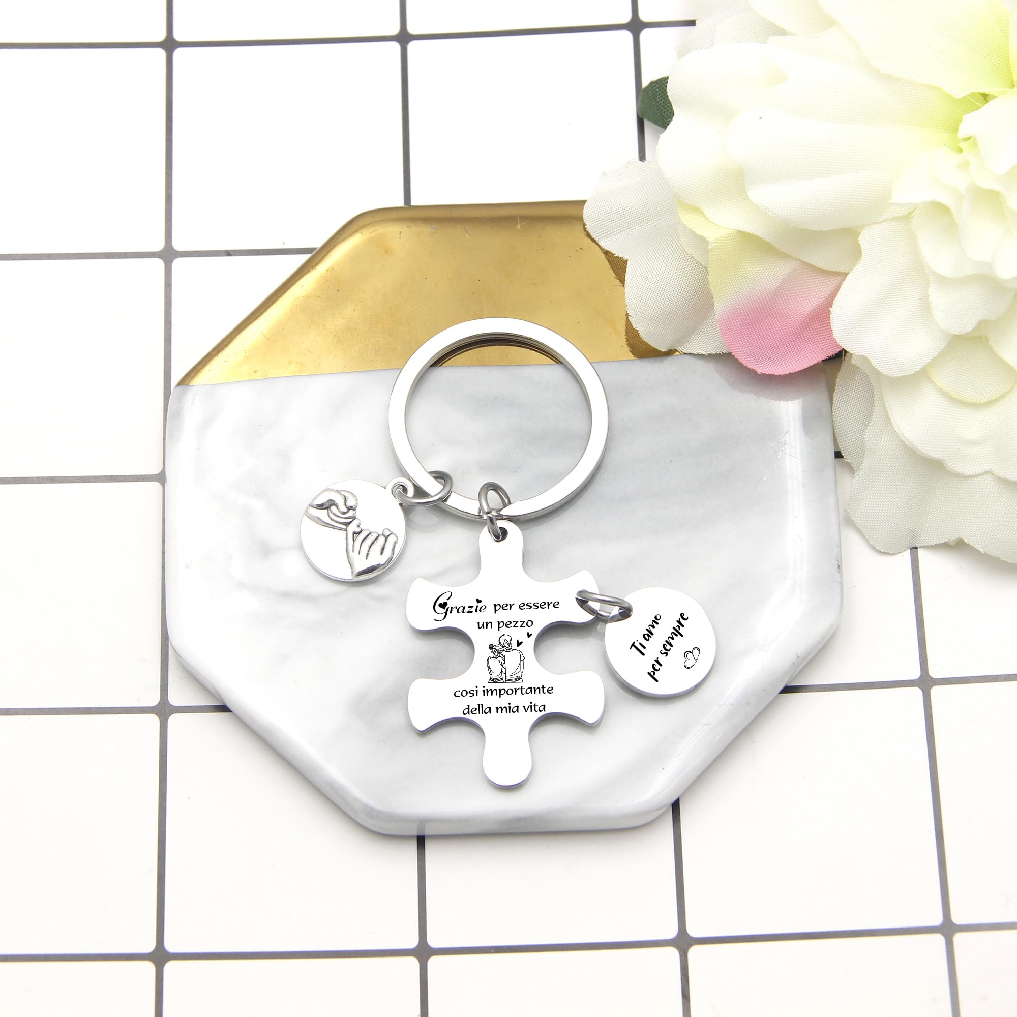 FGHJK Regalo San Valentino San Valentino per Lei Regalo San Valentino per Lui Portachiavi Personalizzato Regalo Fidanzato Fidanzata Regalo Coppia Portachiavi Coppia Idee Regalo Coppia