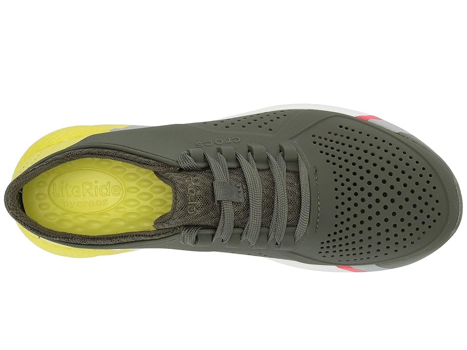 

Crocs LiteRide Colorblock Pacer (Army Green/White) Men's Shoes