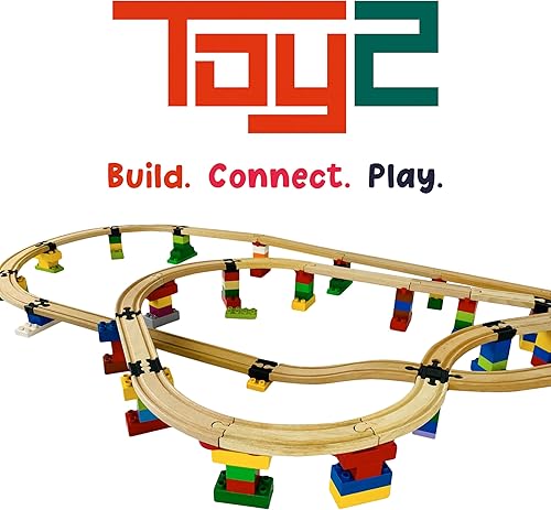 Miniatura 9 de Accesorios de pista de tren de madera  Conectores de riel para juego de tren de madera  Juguetes educativos para contenedores de troncos, juegos de