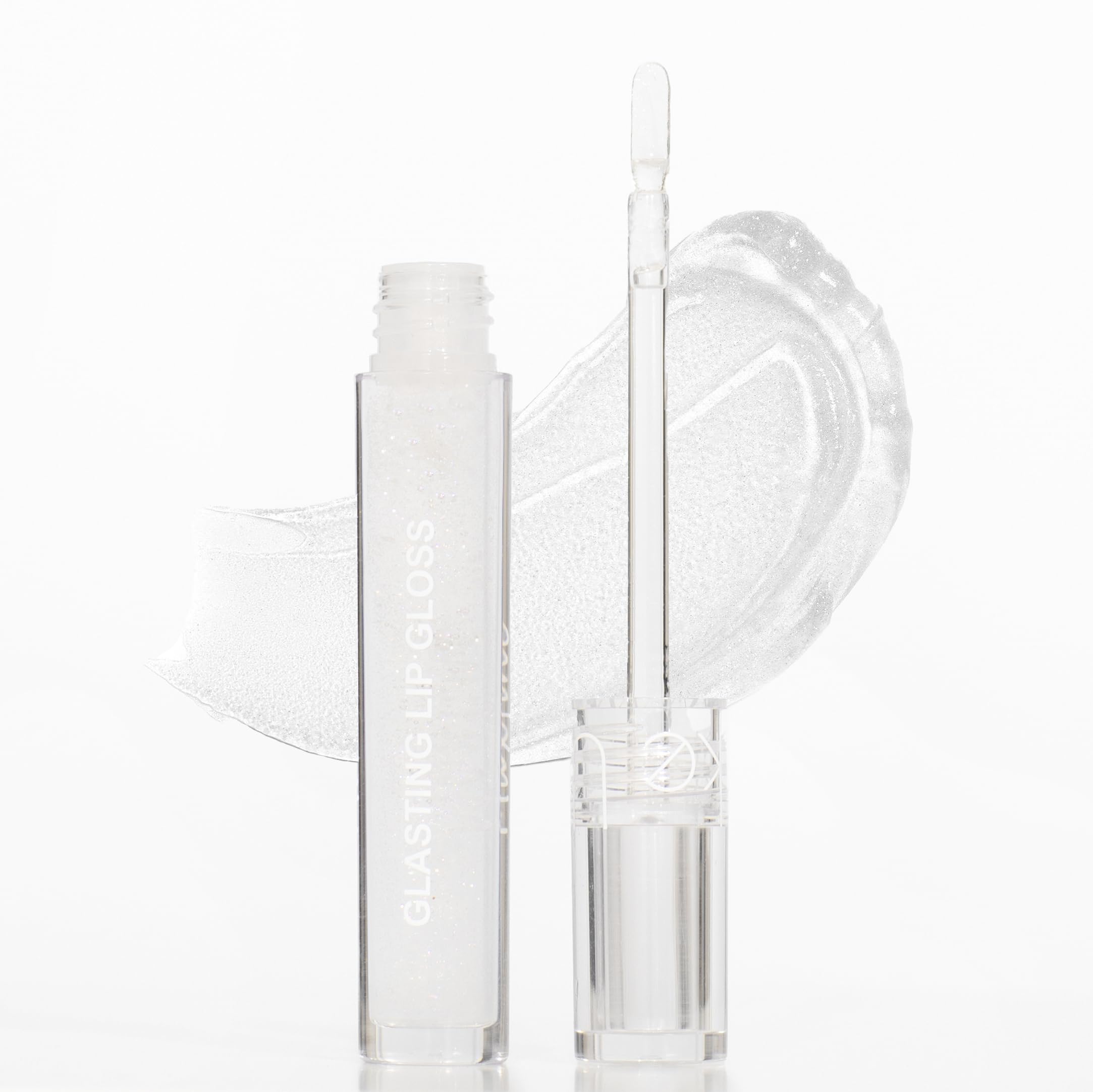 R.Y.M High-Shine Clear, Natural, Moisturizing, Plumper Lip Gloss, Long Lasting Non-Sticky for lip color, minimizes lip wrinkles, with beautiful shiny finish (#02 Peach Scent, 0.12 Ounce (Pack of 1))