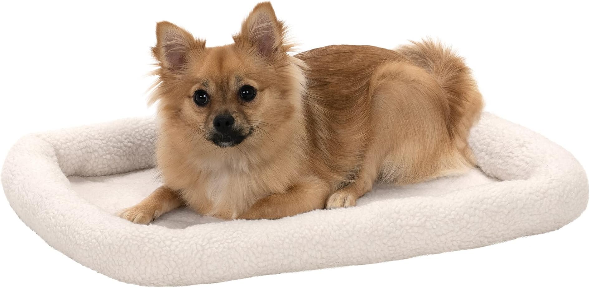 PRECISION PET SnooZZy Sheepskin Bolster Crate Mat, for 24" Crates,Cream,1530 lbs