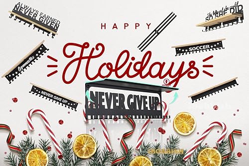 Miniatura 5 de Percha antideslizante para medallas, nunca te rindas con 20 ganchos para trofeos, exhibición de medallas para pared con 16 pulgadas, exhibición de