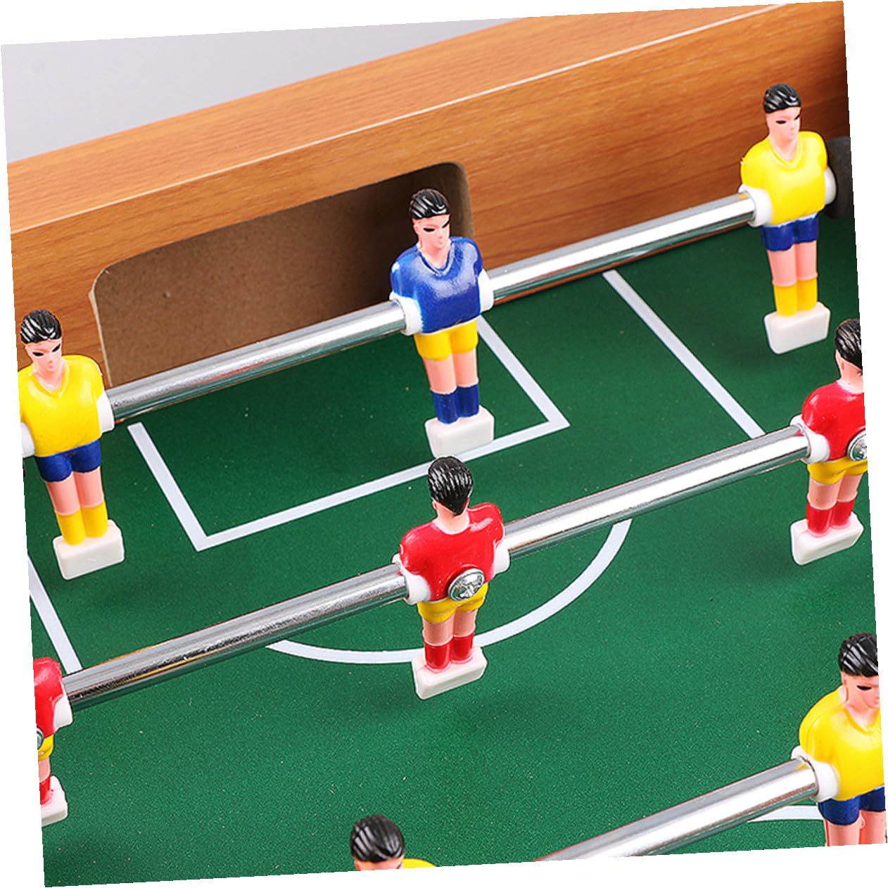 Calcio da Tavolo Mini Sei Tiri in Mdf per Ragazzo Ragazza e Adulti | Contatore Punteggio Integrato, Formato Compatto per Scrivania, Adatto a Casa senza Spazio per Tavolo Completo