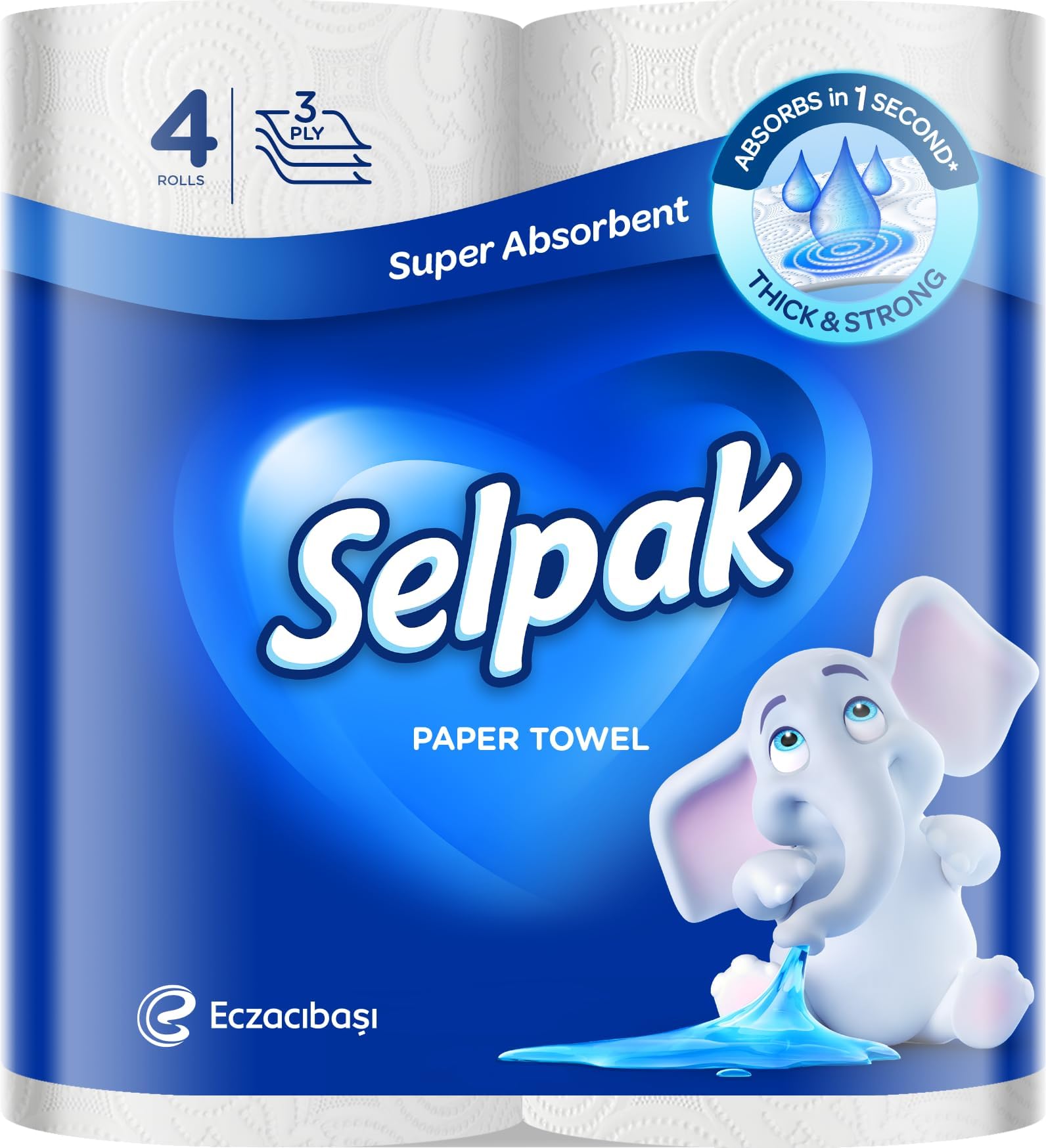 Kitchen Towel Paper - 3Ply (4 Rolls/Pack)