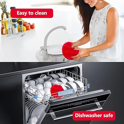 Miniatura 5 de Molde de silicona para hamburguesas, molde para hacer hamburguesas 7 en 1, molde de silicona para hamburguesas y contenedor para congelar, molde