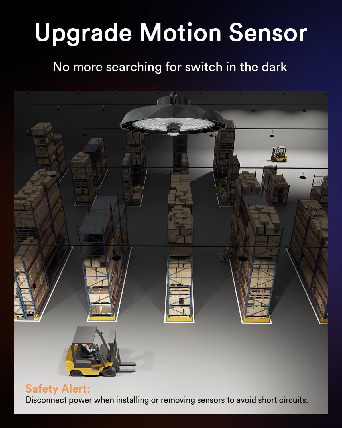 Lumary Smart UFO LED High Bay Light Motion Sensor 100W via Hub, Compatible with Alexa Google, Bluetooth Hanging Shop Lights for Garage w/Remote, 16000Lm Brightness Dimmable 1-100%, 5000K for Workshop