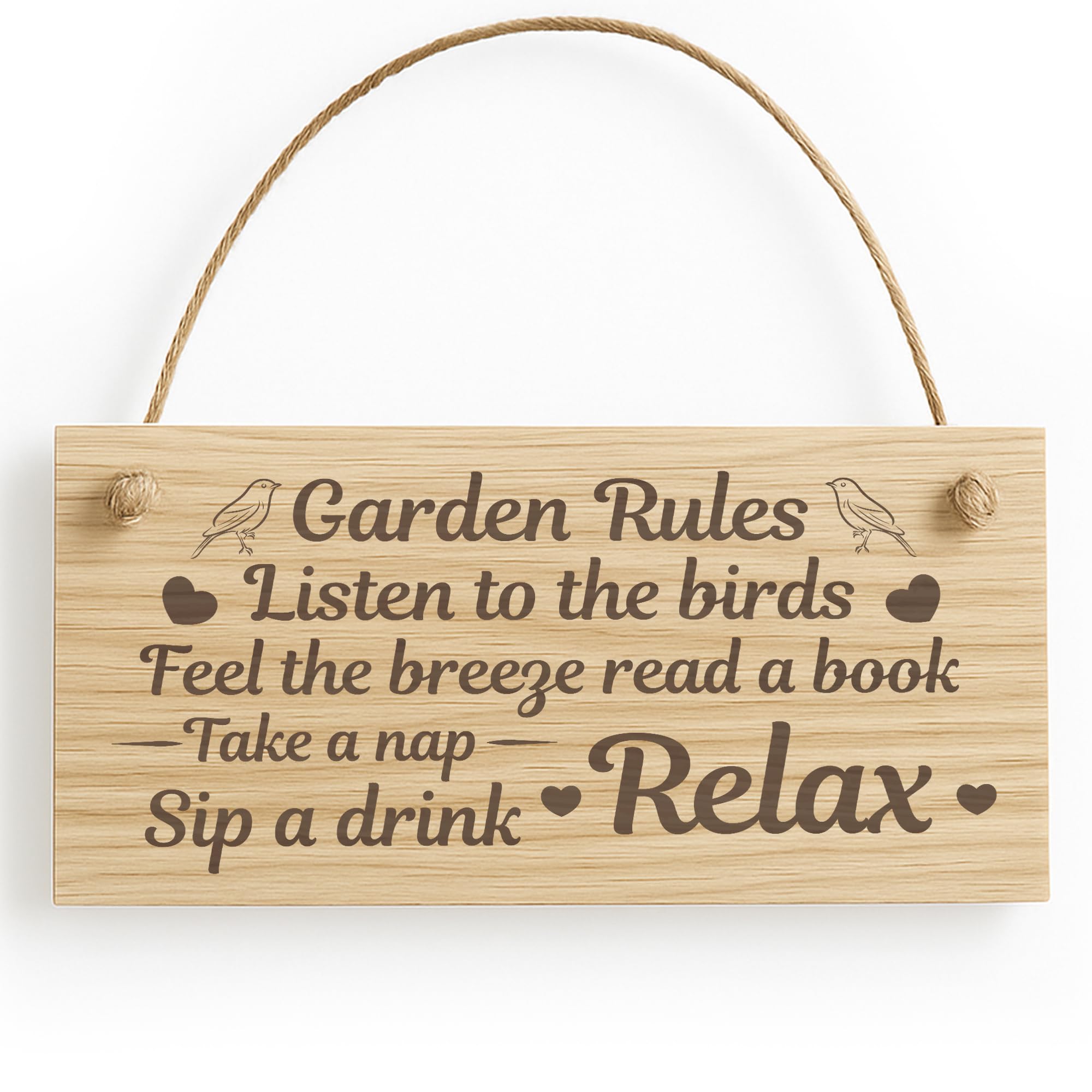 Red Ocean Garden Sign | Garden Signs And Plaques For Outside | Wooden Garden Wall Sign | Gardening Accessories | Summerhouse Sign | Shed Sign | Friendship Gifts | Gifts For Women