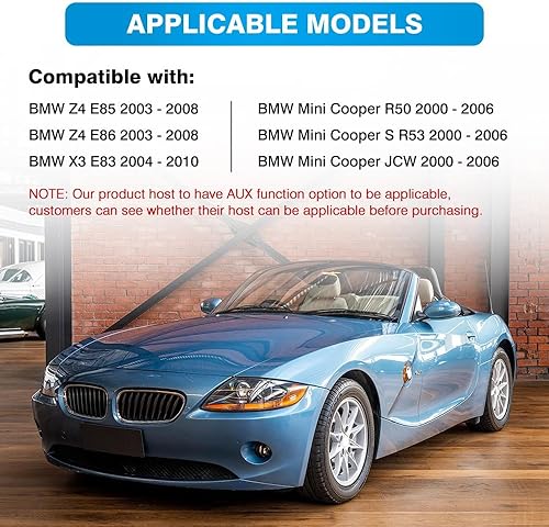 Miniatura 3 de Adaptador auxiliar de audio Bluetooth con micrófono, adaptador AUX de audio compatible con BMW Z4 E85 2003-2008, compatible con BMW Z4 E86