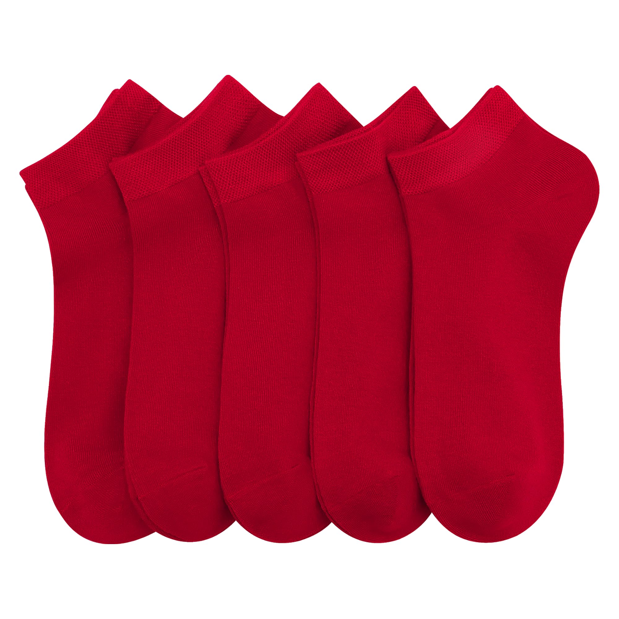 SERISIMPLE Women Viscose Bamboo Ankle Socks Low Cut Thin Sock Lightweight Pastal Color Soft Sock 5 Pairs
