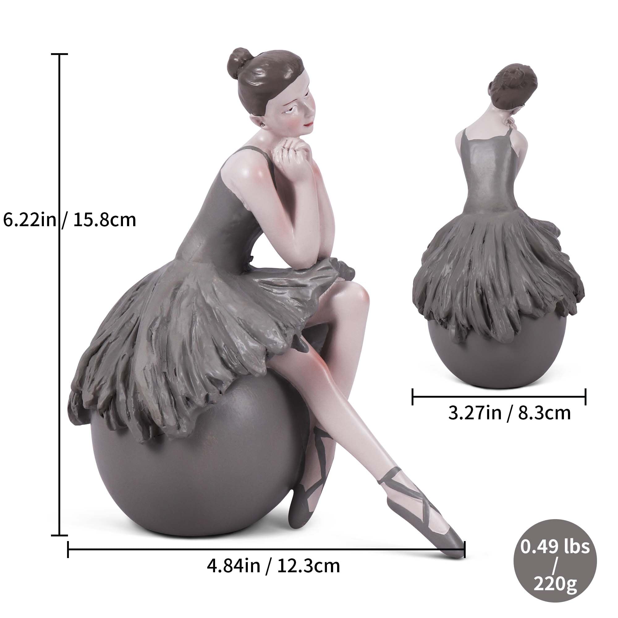 Goetland Ballerina Statue Ballet Girl Dancer Figurine Sculpture Shelf Home Decor Table Centerpieces Handmade Inspirational Gift for Girls Women Daughters - Image 2