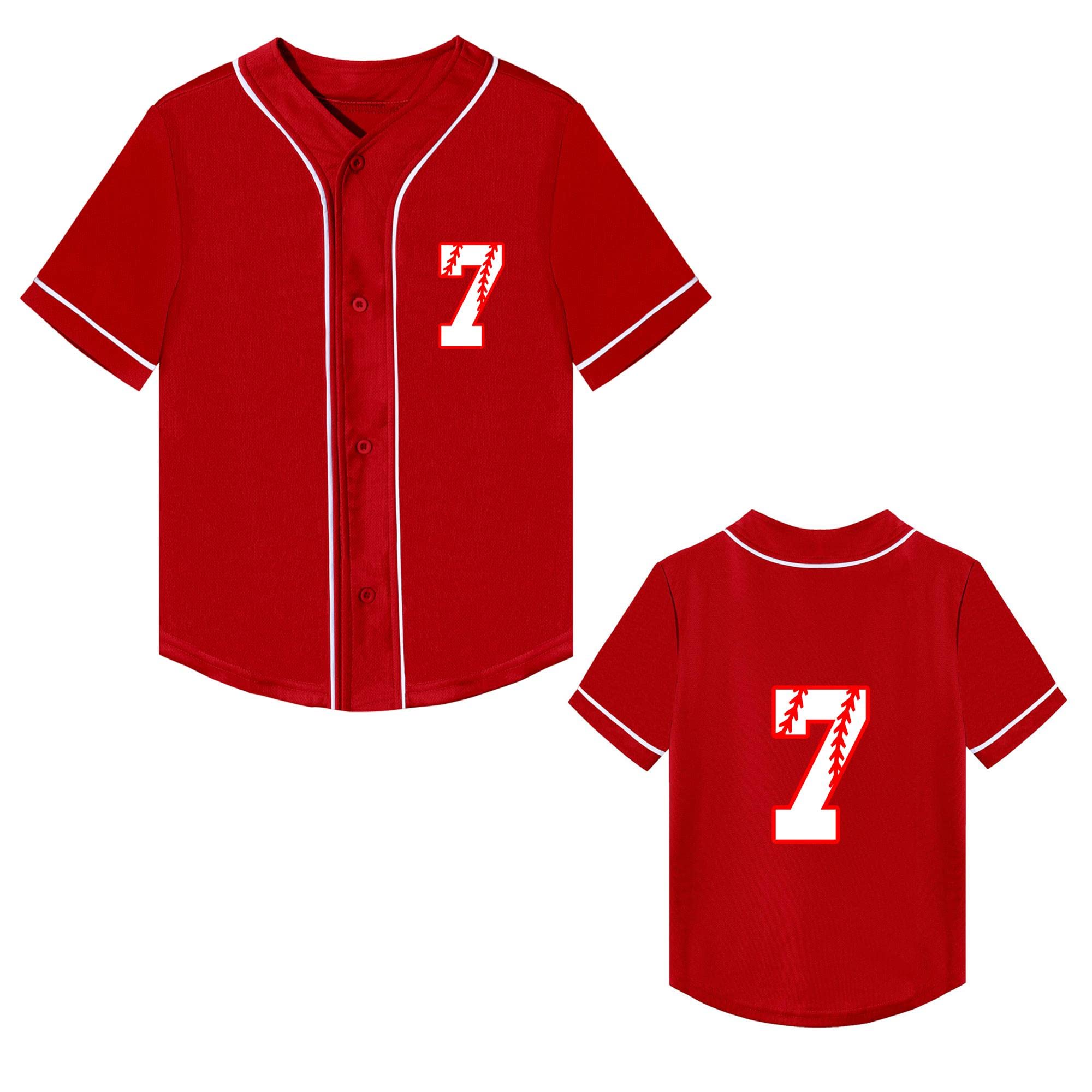 Yuji Itadori Kids Baseball Birthday Shirt 7th 8th 9th 10th Year Old Toddler Boys Girls Shirts Birthday Clothes