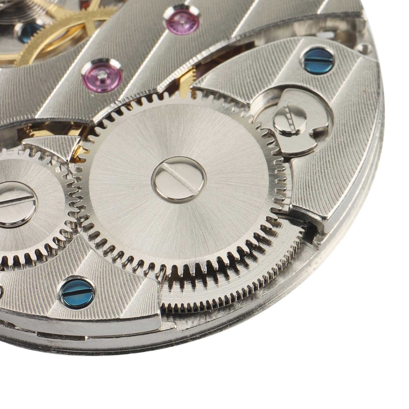 3 X Reloj mecánico de Cuerda Manual con Movimiento 6497 St36, Caja de Acero Inoxidable P29 de 44 mm, Compatible con Movimiento 6497, Color Plata.