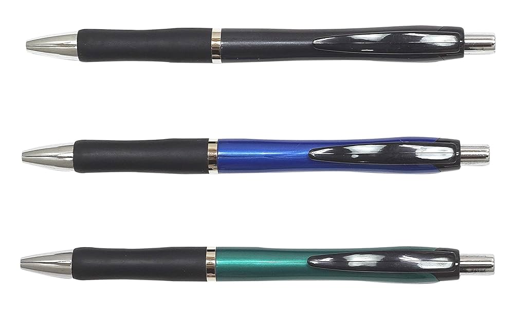 黒のボールペン、ラバーグリップ付き Amazon | 書き易くて汚れの目立たない黒ラバーグリップ付ノック