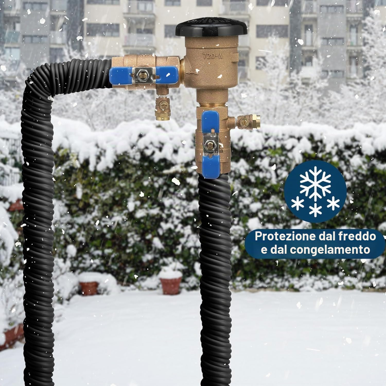 8 cm x 5 m, isolamento per tubi per esterni, isolamento, isolamento, tubi di riscaldamento, tubo di riscaldamento ad alta densità, con autoadesivo, riduzione del rumore