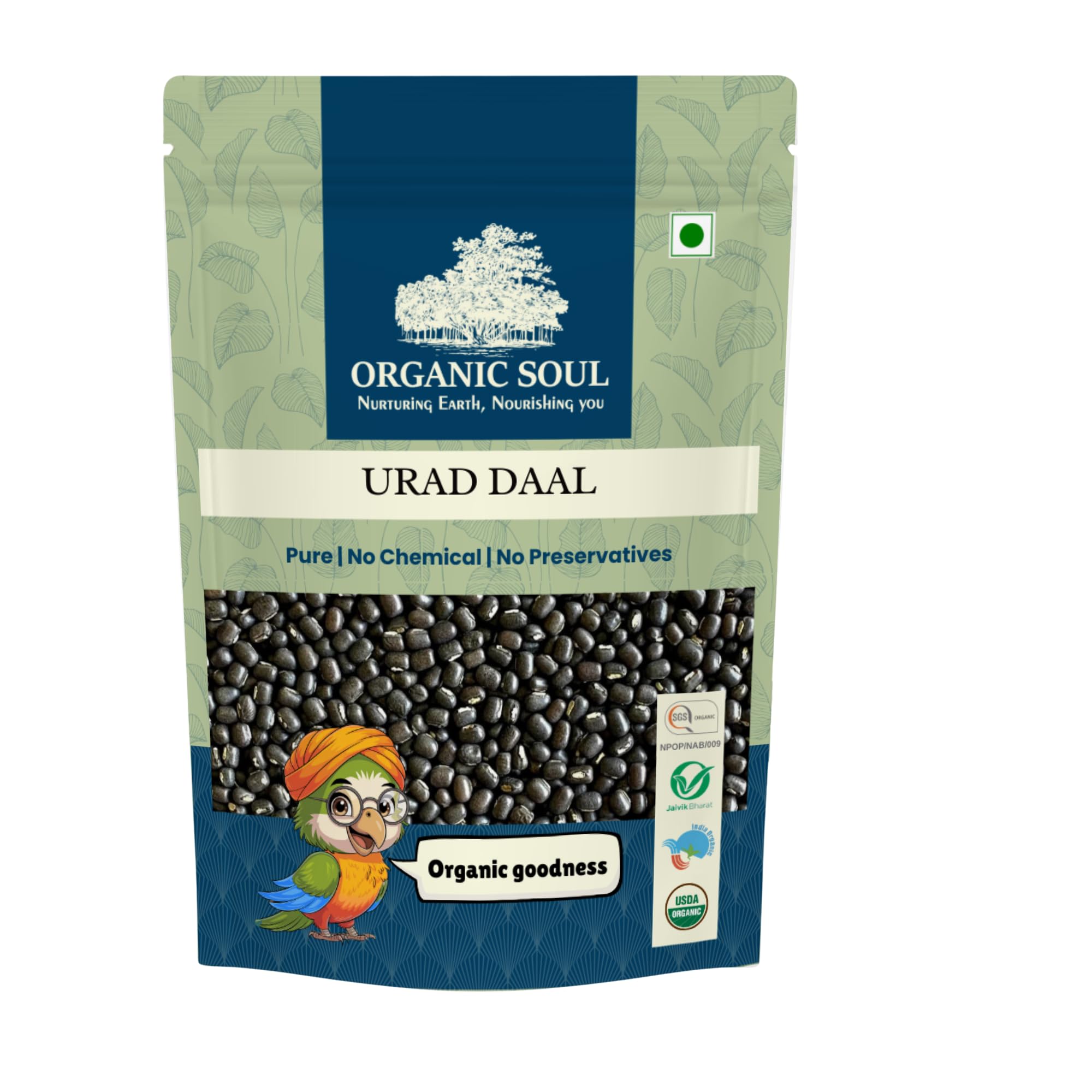 Organic Urad Dal Black Whole/Black Gram Whole/Minapa pappu/Kali dal_450gms | NPOP Certified I Organic Ceritfied