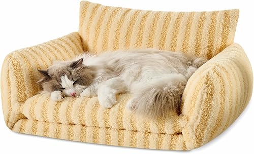 Miniatura 24 de Hollypet Cama para gatos, mullida, multifuncional, de doble capa, suave para mascotas, sofá ortopédico para gatos y perros pequeños, color rosa (21