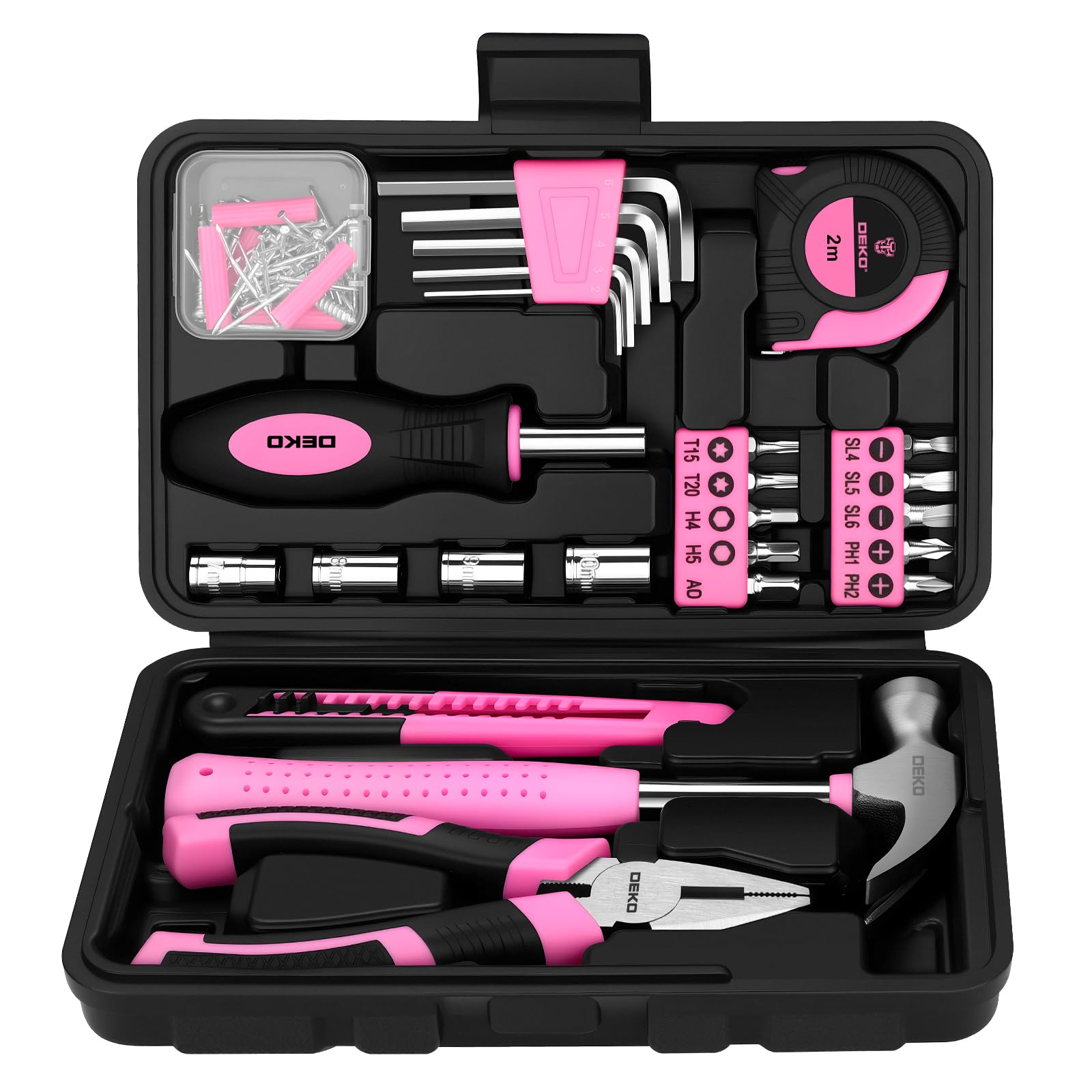 Amazon | DEKOPRO 94ピース ピンク ツールセット 家庭用DIYツール