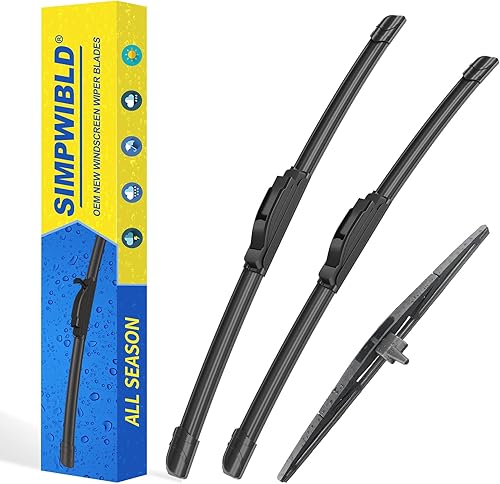 Juego de 3 limpiaparabrisas, delantero y trasero para Honda Pilot 2009-2015OEM Genuine Style - 22"21"14" (paquete de 3)