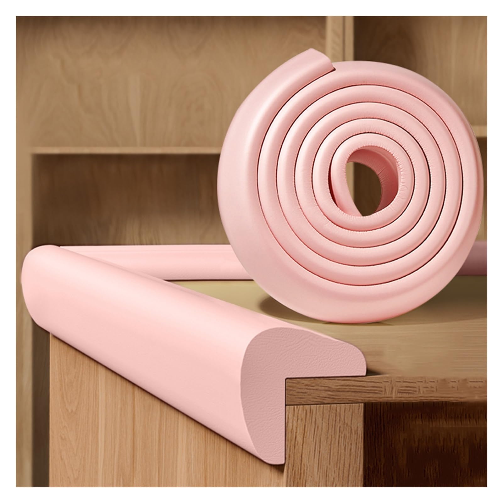 Eckenschutz aus Schaumstoff, Rosa, 6 m, Anti-Kollisionskissen für Babysicherheit