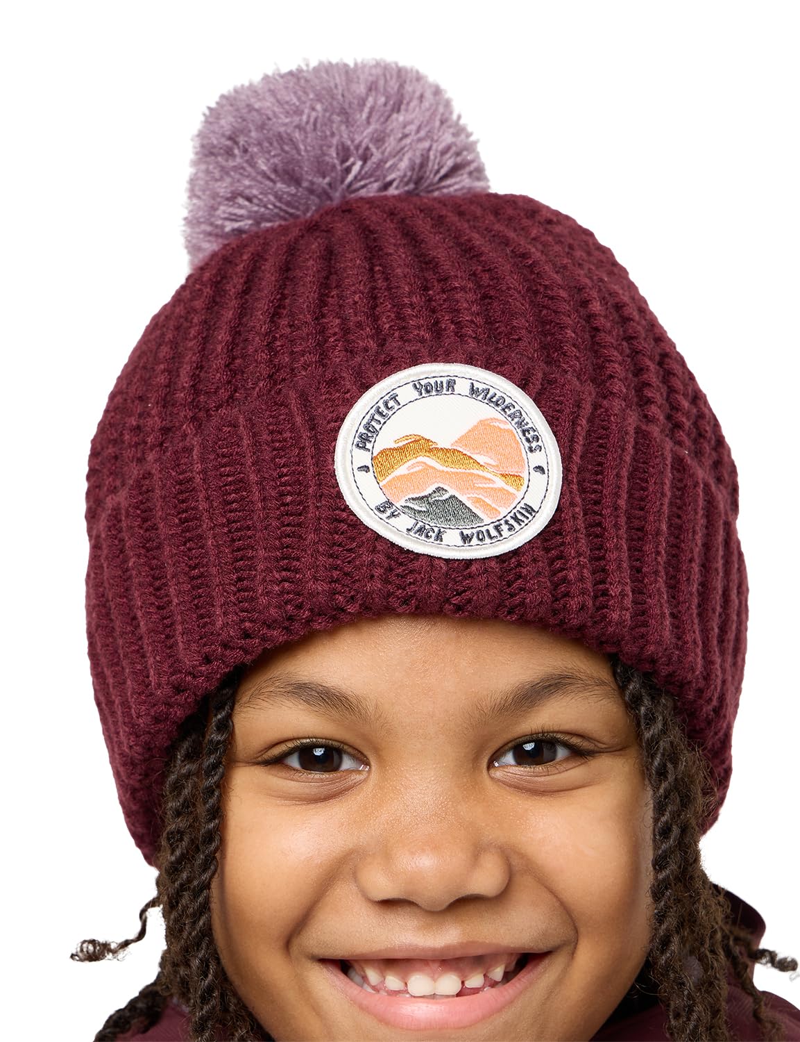 Jack Wolfskin Unisex Kinder Beanie-Mütze Pompom Badge Beanie K