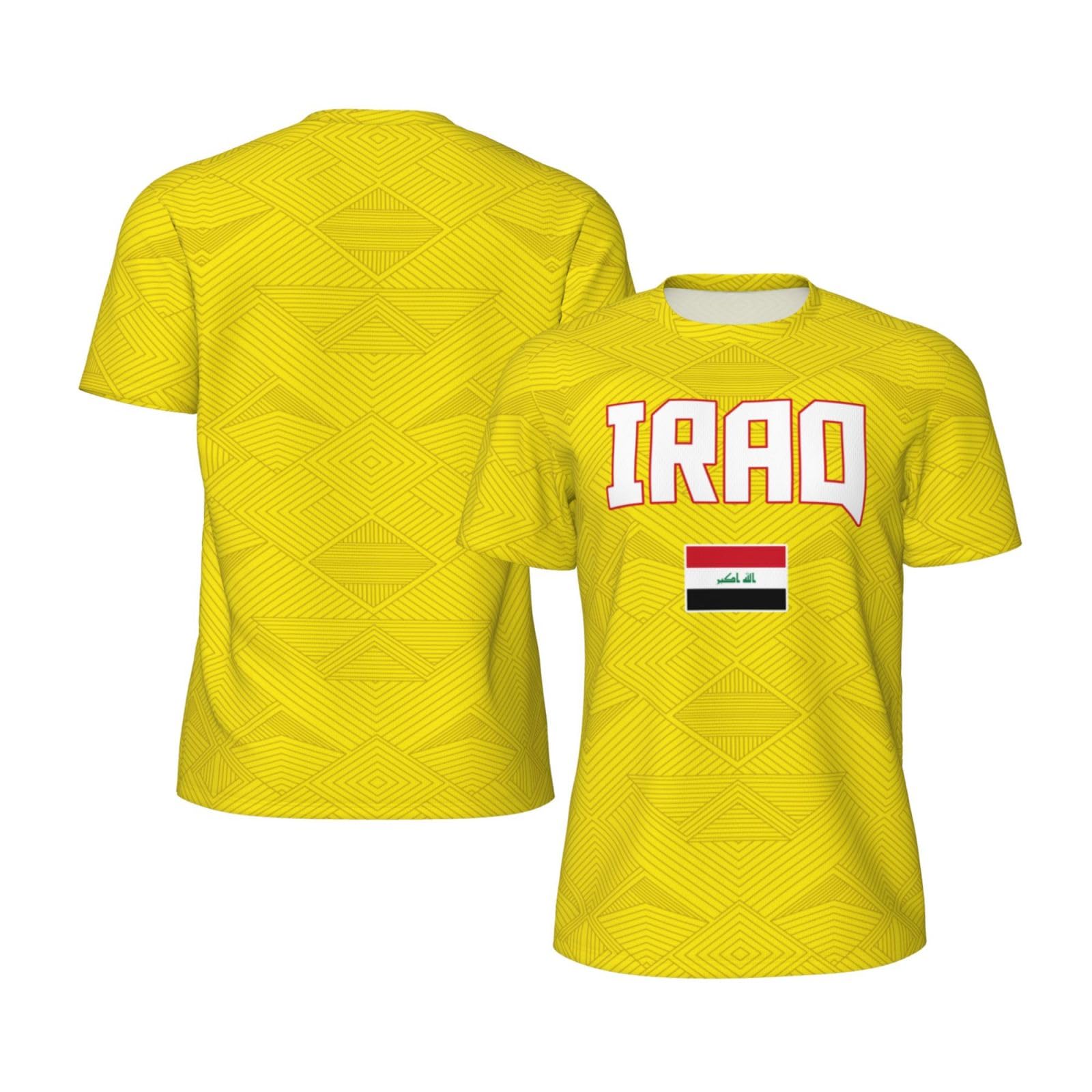 DABOYOZHZH Iraq Flag Cool Iraqans (128) Sports Jersey Mesh T-Shirt 3D Print for Running Cycling Soccer Tennis Fitness Climbing Shirts