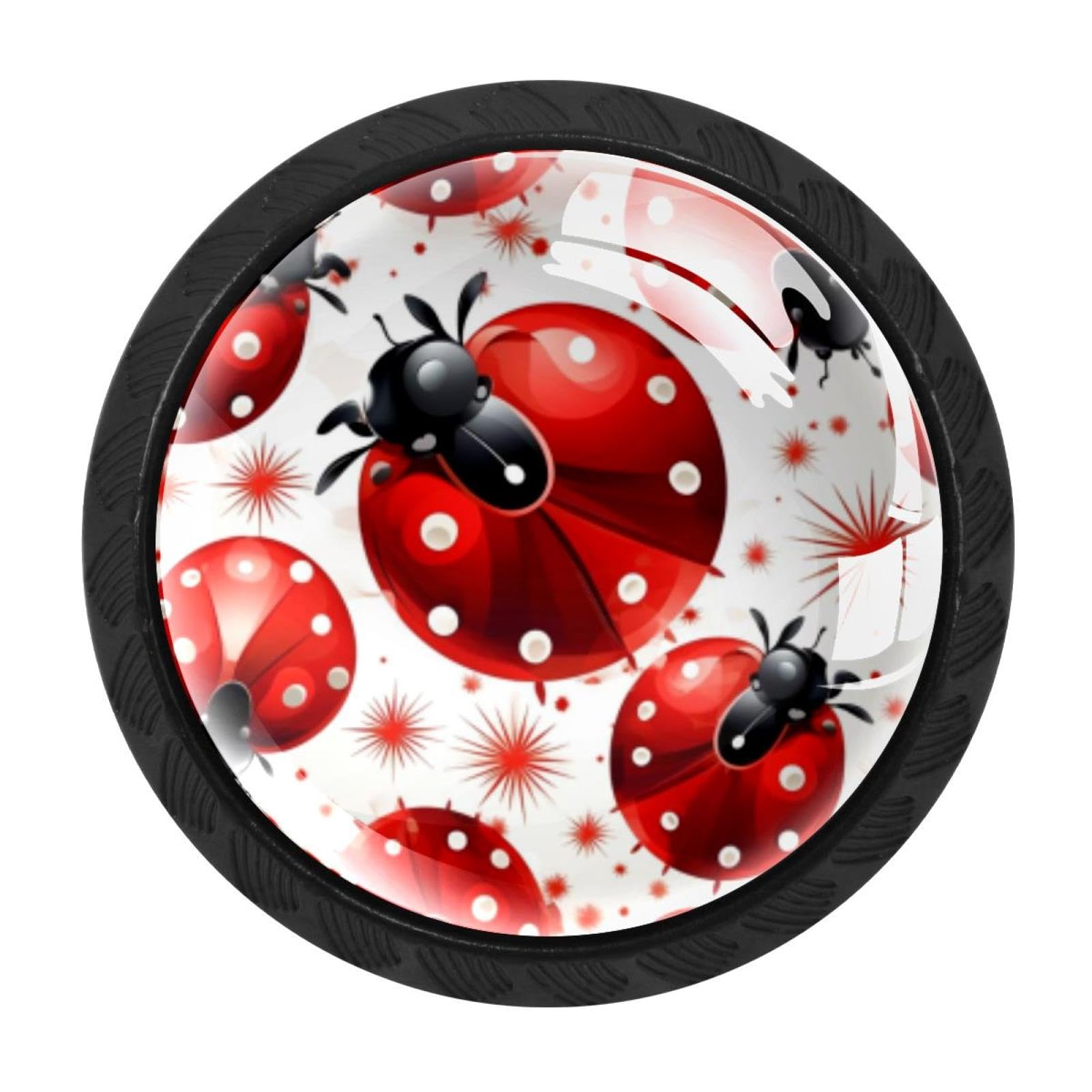 Chenzzzz Multicolored 07 4 Pack Ladybird Kitchen Cabinet Knobs Drawer Knobs Door Dresser Handles For Personalized Gifts Great For Any Occasion