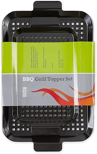 Miniatura 3 de RSVP International Bandeja de barbacoa de acero recubierto de porcelana, accesorios para asar al aire libre para cocinar pescado y verduras, apto