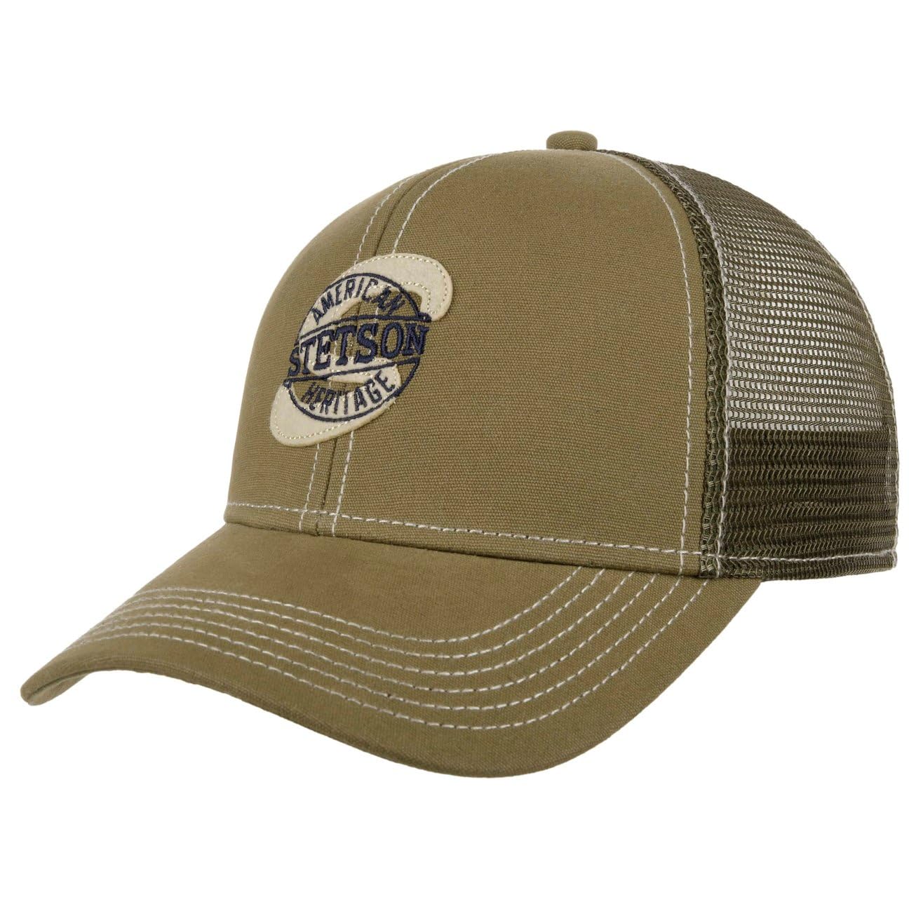 Stetson Mesh Stamp Gorra Trucker de Beisbol Seis Paneles Malla Visera Curva Hombre Todo el ano