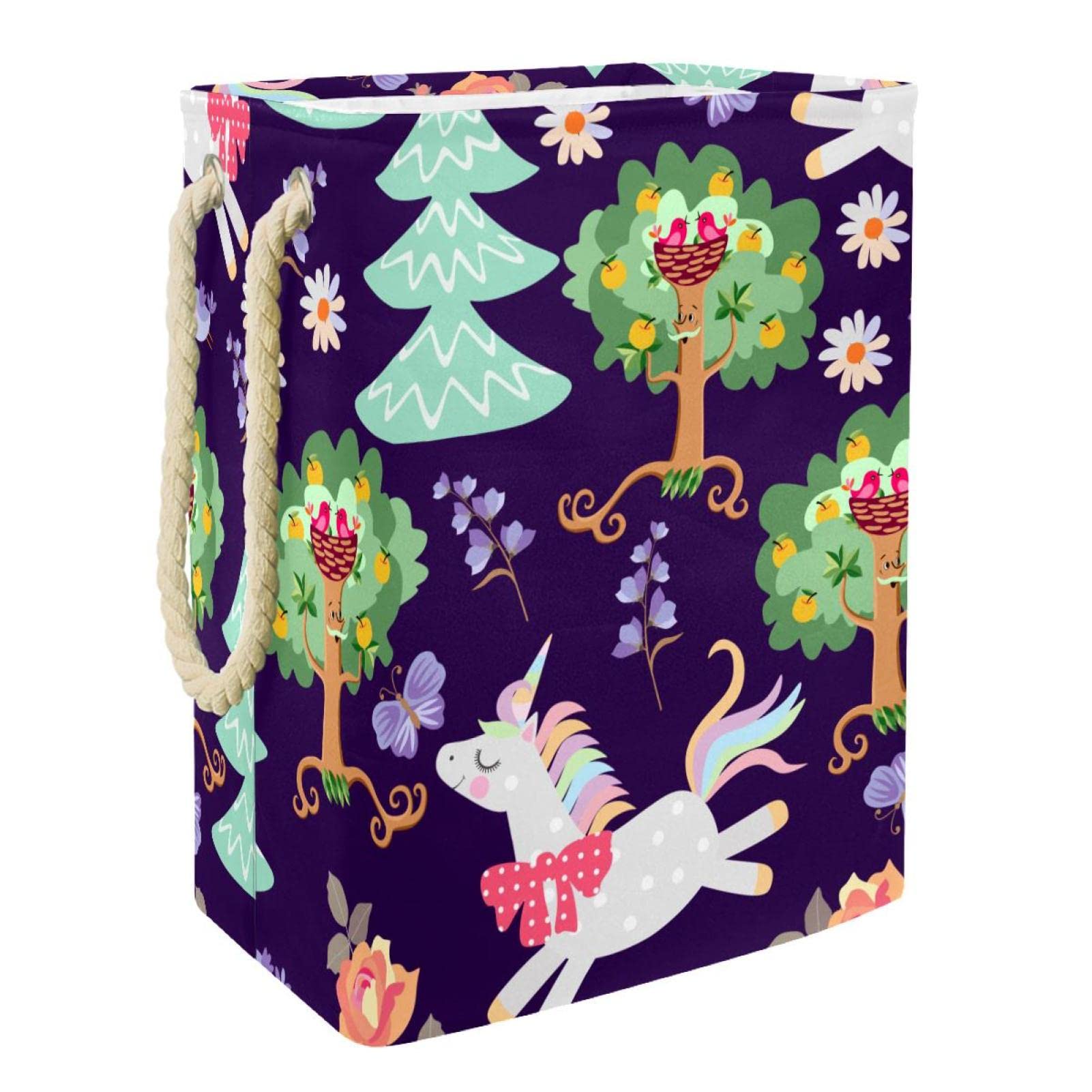 Grand panier à linge licorne personnalisé de rangement de chambre