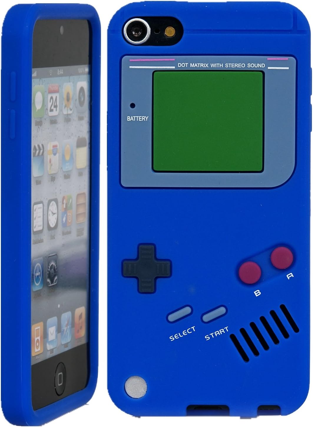 iPod Touch, iSee Case (TM) Game Boy Control Silicone Full Cover Case for Apple iPod Touch 6 6th Generation / 5 5th Generation (it6-Gameboy Blue)