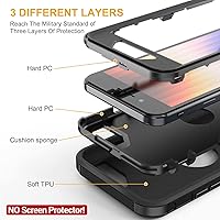 Vista 4 de Funda para iPhone SE Case 2022/2020/3rd/2rd, iPhone 8/7 [A prueba de golpes] [A prueba de caídas] [Probado contra caídas de grado militar] con Funda