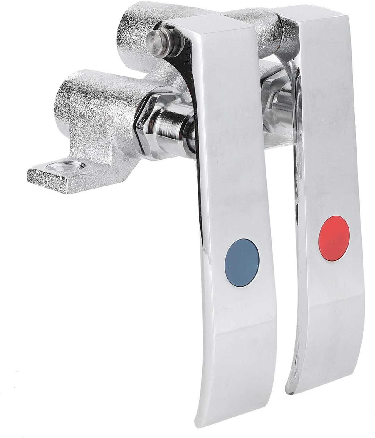 Faucet Pedal Valve, G1/2 Threads Self‑closing Knee Valve, Brass Faucet Valves for Kitchens, Bathrooms, Hospitals and Laboratories(Double Temperature Knee Valve)