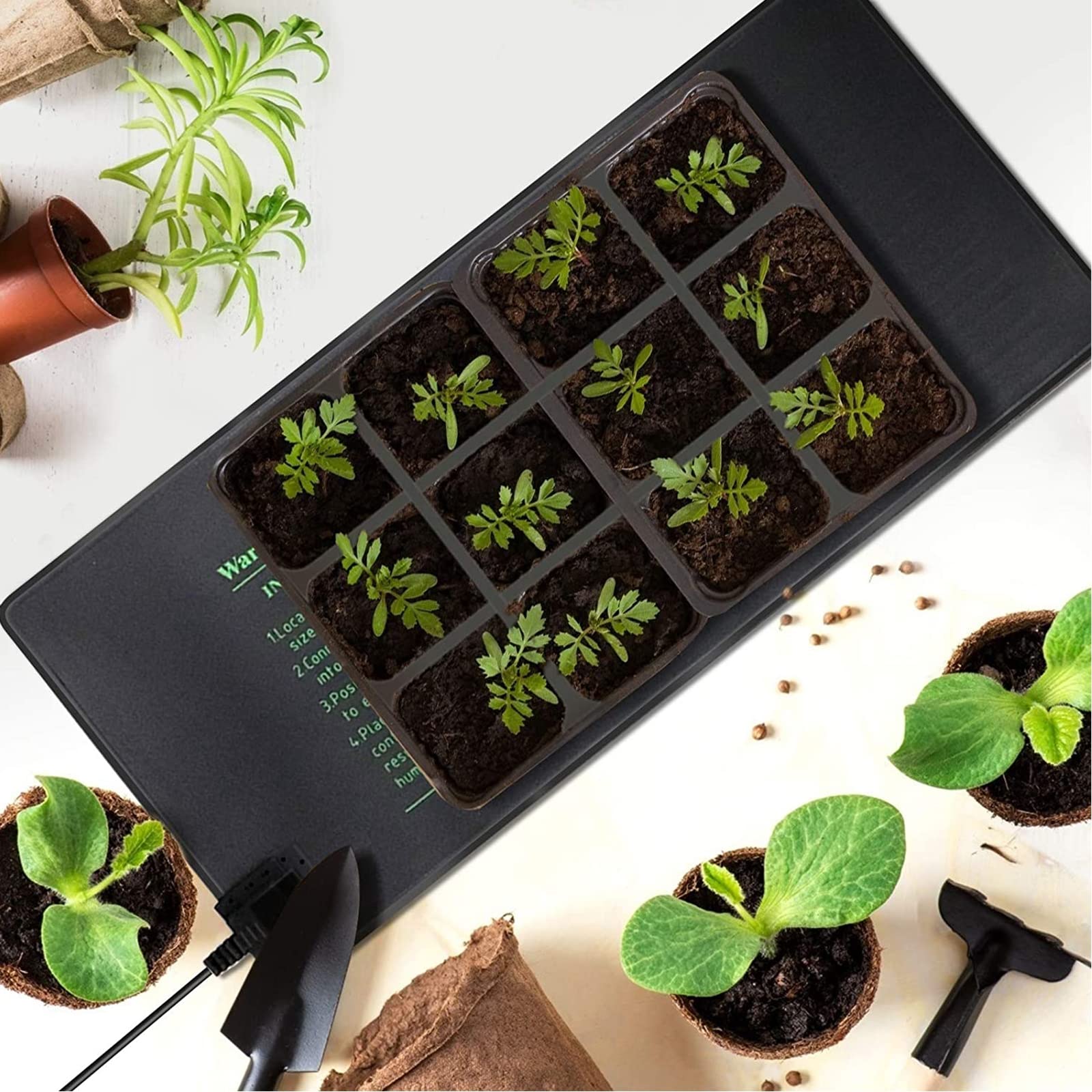 Pflanzenheizmatte, wasserdichte Keimunterlage für Zimmerterrarium, Gewächshaus, Anzucht