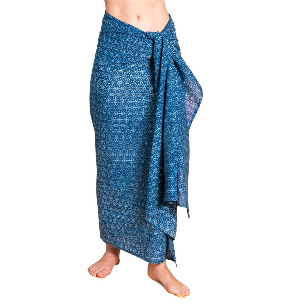 Panasiam Unisex Asanoha Sarong Indigo 188X100cm