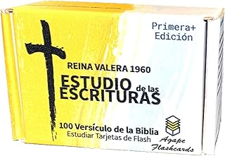 Agape Flashcards - Spanish Bible Scripture Study: Estudio de las Escrituras | Estudiar Tarjetas de Flash | Reina Valera 1960 Edicion | 100 de las escrituras mas importantes y utiles de la Biblia
