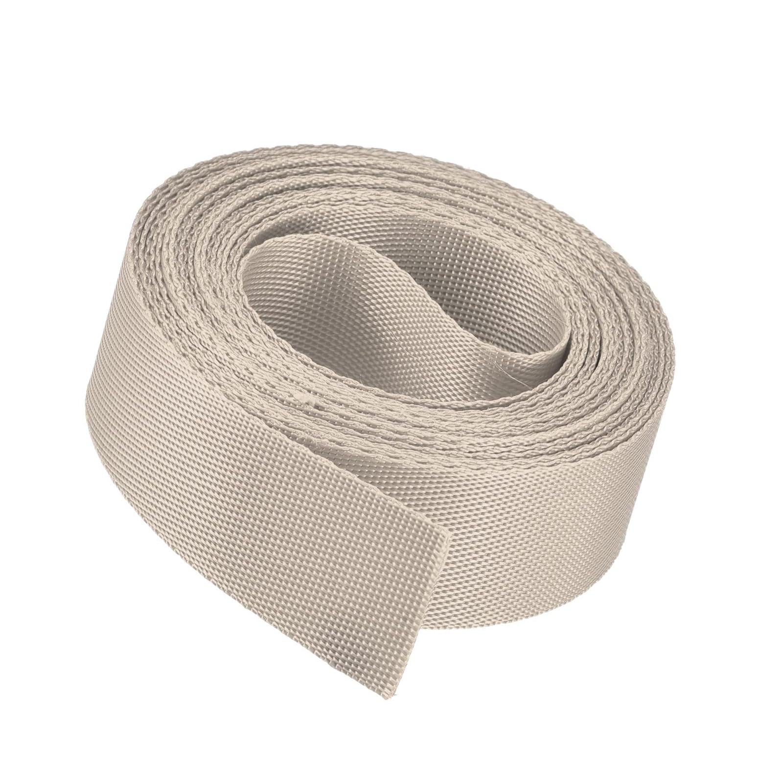 Unifizz Flat Nylon Webbing Strap – 1 Inch x 4 Yards Light Khaki, Abrasion-Resistant for Pet Leashes, Bag Handles, Furniture Repair & Garden Ties